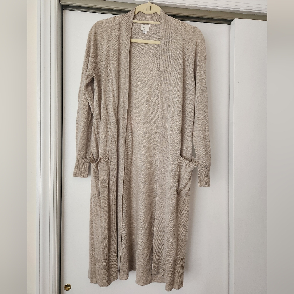 Women's Beige Cardigan Sweater